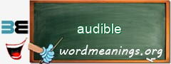 WordMeaning blackboard for audible